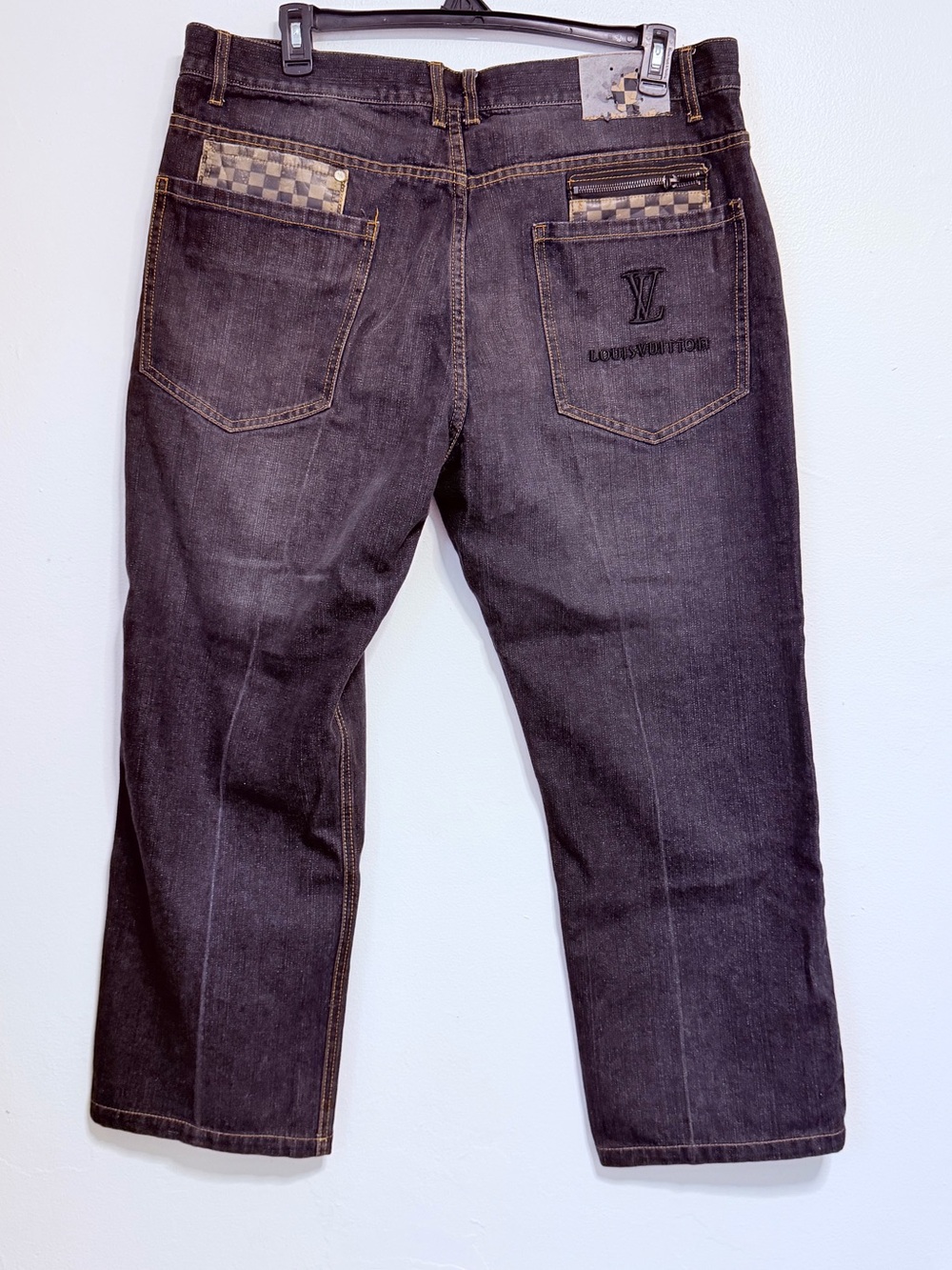 Louis Vuitton Paris Men's dark blue  Denim straight Jeans Size 50